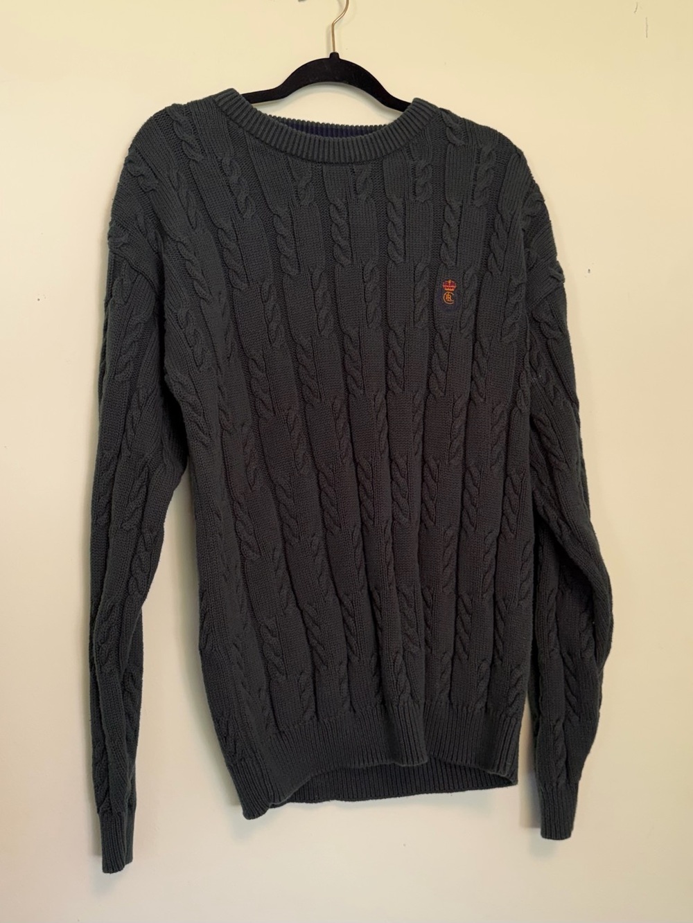 Ralph Lauren Crewneck Cable Knit Sweater - Dark green size large